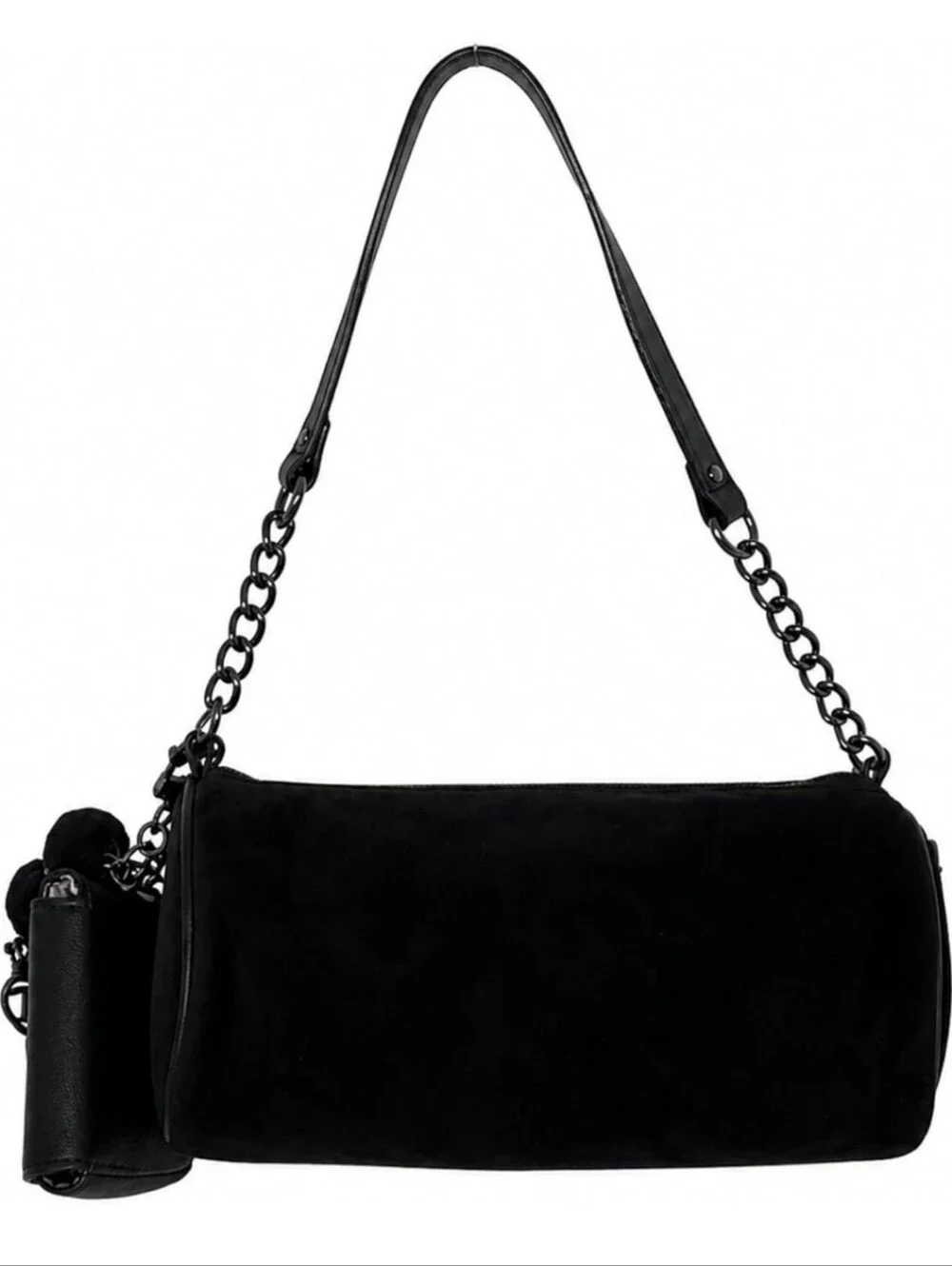 Juicy Couture Black Valour Royal Shoulder Bag 💎Rhinestone🖤Heart Pocket🗝Charms